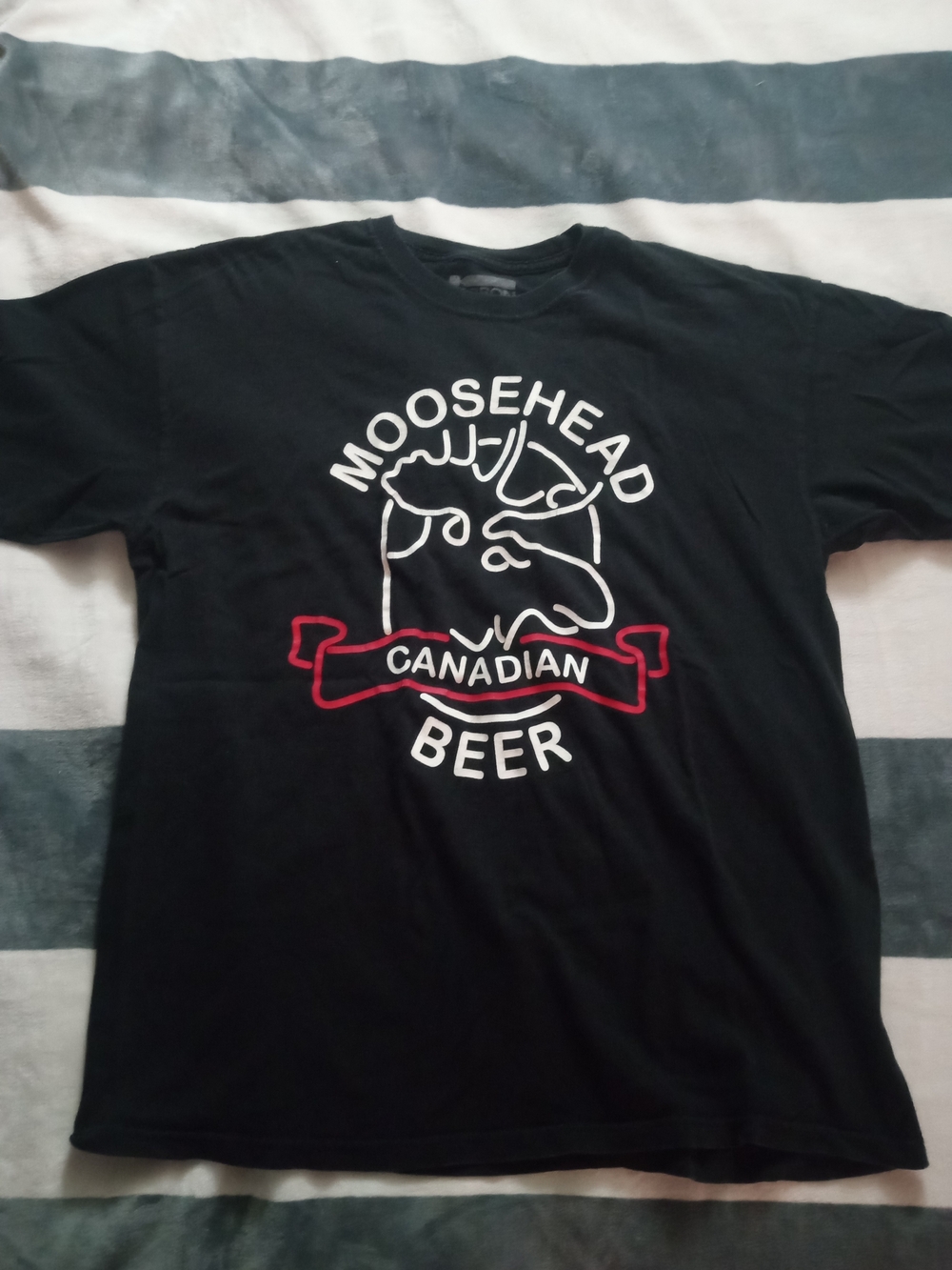 Moosehead Canadian Beer Black Graphic Short Sleeve Tee